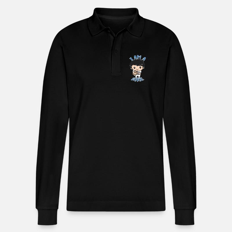 Krankenpfleger - Stanley/Stella Unisex Bio-Langarm-Poloshirt Prepster - Schwarz