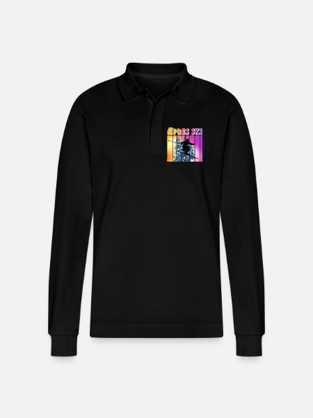 Apres ski - Stanley/Stella Organic Unisex Long-Sleeved Polo Shirt Prepster - black