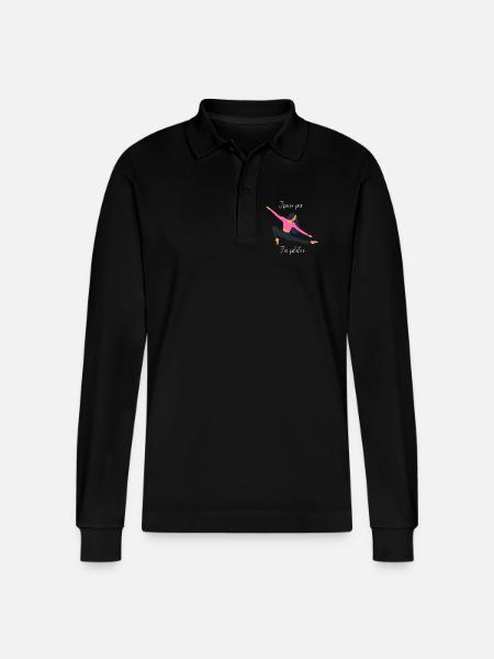 J'peux pas j'ai pilâtes - Polo à manches longues bio PREPSTER Stanley/Stella Unisexe - noir