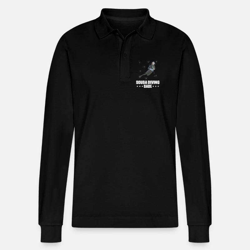 Design de plongée sous-marine - Polo à manches longues bio PREPSTER Stanley/Stella Unisexe - noir