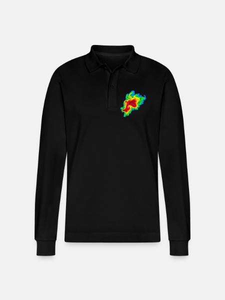 Joplin , Tornado, Radar, Stormchaser - Stanley/Stella Organic Unisex Long-Sleeved Polo Shirt Prepster - black