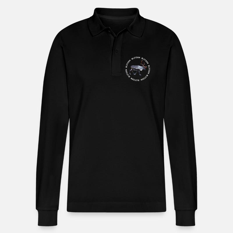 BLITZEN - Stanley/Stella Unisex Bio-Langarm-Poloshirt Prepster - Schwarz