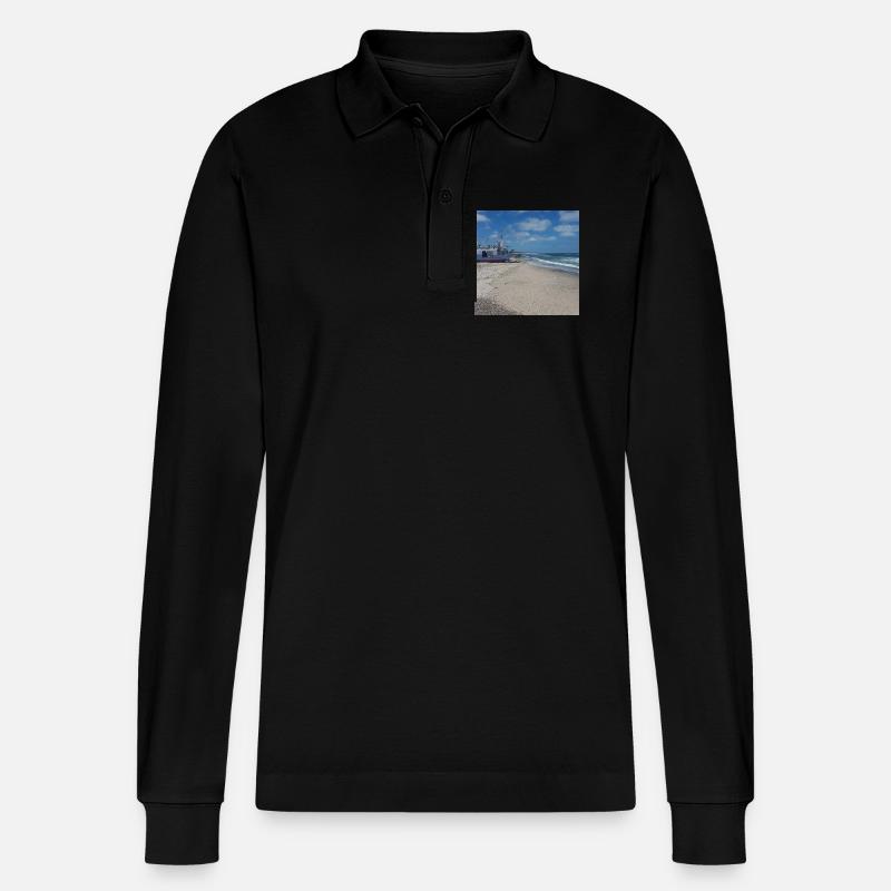JensJensen - Stanley/Stella Unisex Bio-Langarm-Poloshirt Prepster - Schwarz