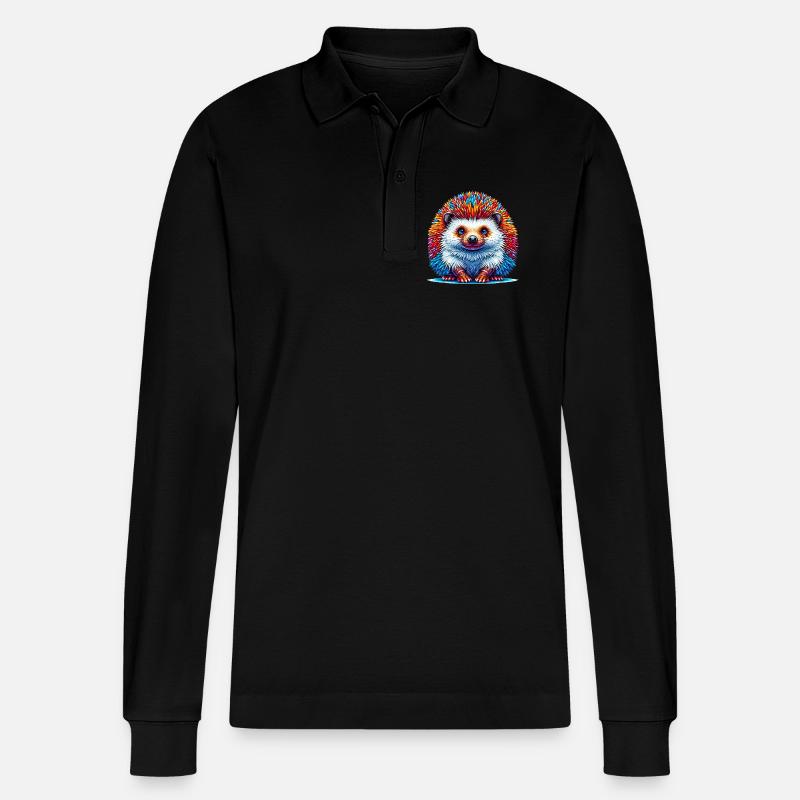 Igel - Stanley/Stella Unisex Bio-Langarm-Poloshirt Prepster - Schwarz