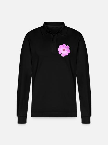 fleur - Polo à manches longues bio PREPSTER Stanley/Stella Unisexe - noir