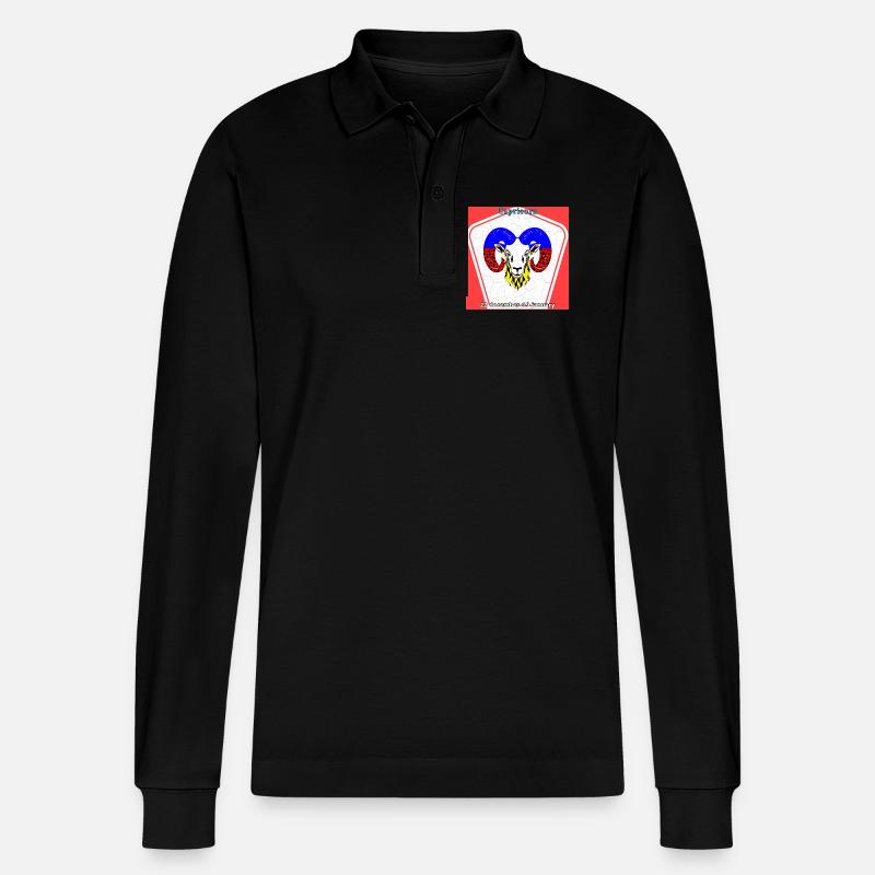 Steinbock - Stanley/Stella Unisex Bio-Langarm-Poloshirt Prepster - Schwarz
