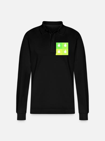 MineMineMineMine - green - Stanley/Stella Organic Unisex Long-Sleeved Polo Shirt Prepster - black