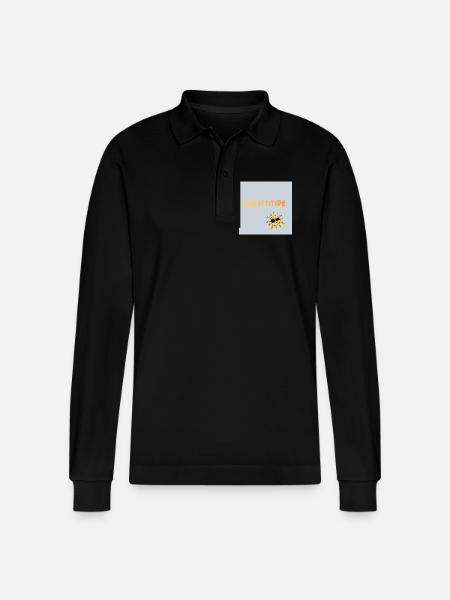 Stay cool - Stanley/Stella Organic Unisex Long-Sleeved Polo Shirt Prepster - black