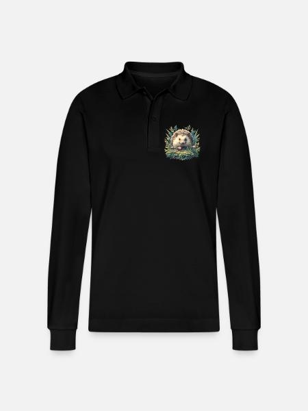 Igel - Stanley/Stella Unisex Bio-Langarm-Poloshirt Prepster - Schwarz