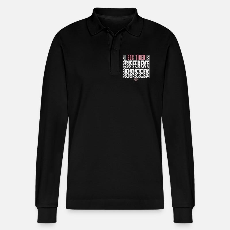 Eds-bewusstsein Ehlers-danlos Zebra-krieger - Stanley/Stella Unisex Bio-Langarm-Poloshirt Prepster - Schwarz