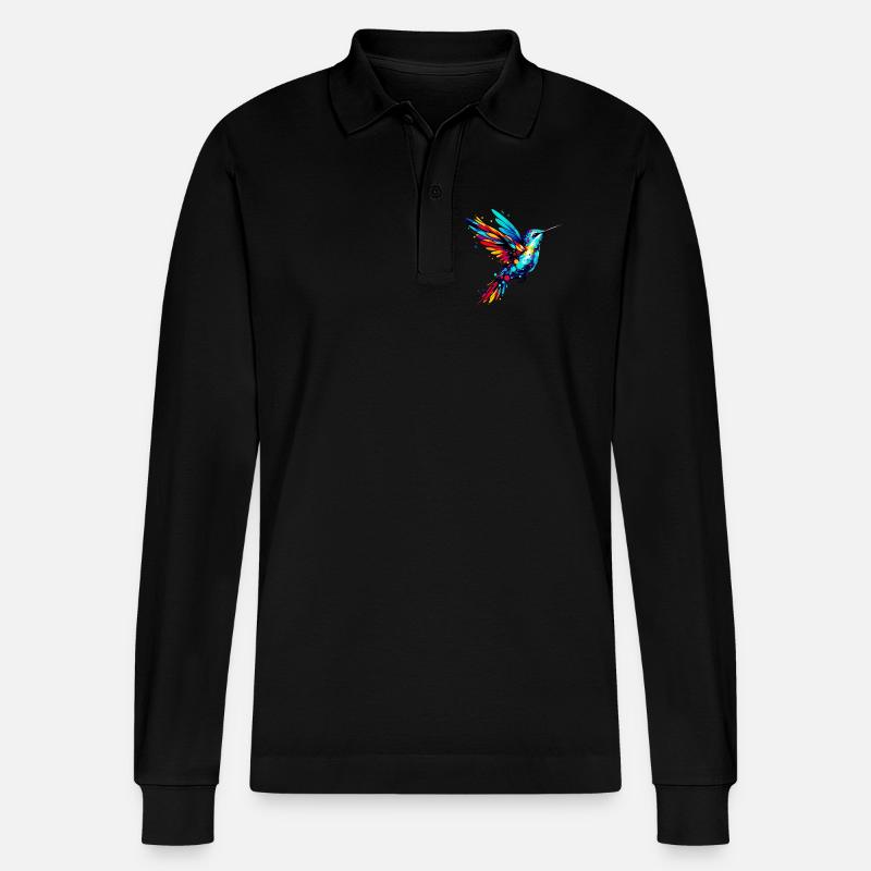 Kolibri - Stanley/Stella Unisex Bio-Langarm-Poloshirt Prepster - Schwarz