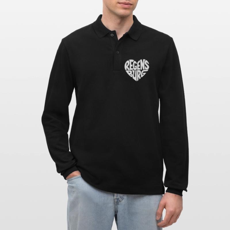 Regensburg Herzdesign Stanley/Stella Unisex Bio-Langarm-Poloshirt Prepster