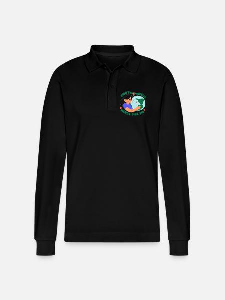 Ecologist Ecology - Stanley/Stella Organic Unisex Long-Sleeved Polo Shirt Prepster - black