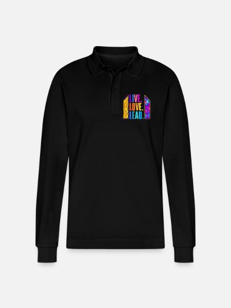 Buntglas-kunst Buntglas-künstler - Stanley/Stella Unisex Bio-Langarm-Poloshirt Prepster - Schwarz
