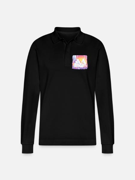 Conigli nella foresta di zucchero - Polo a manica lunga ecologica unisex Prepster di Stanley/Stella - nero