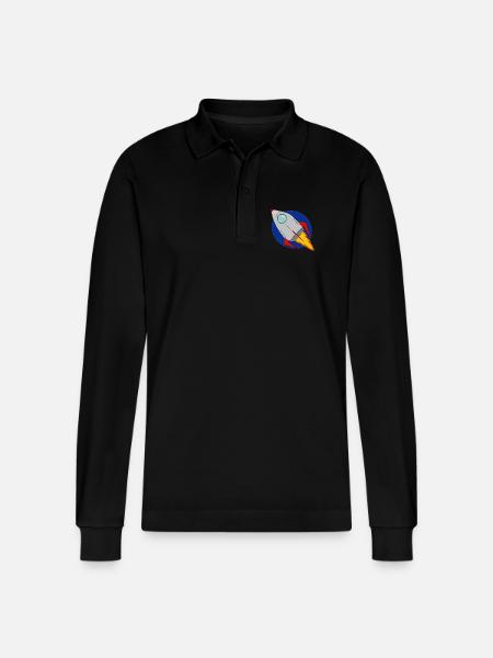 Rocket - Stanley/Stella Organic Unisex Long-Sleeved Polo Shirt Prepster - black