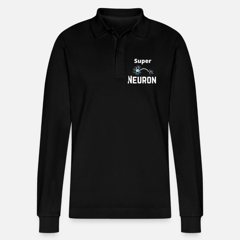 Superneuron-Netzwerk - Stanley/Stella Unisex Bio-Langarm-Poloshirt Prepster - Schwarz