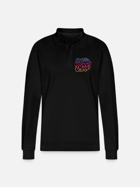 Schlager Maus - Schlagermaus - Schlagermusik - Stanley/Stella Organic Unisex Long-Sleeved Polo Shirt Prepster - black