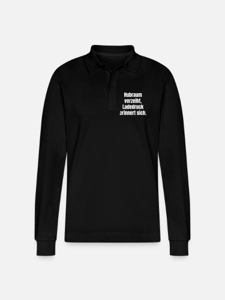 Displacement forgiving, boost pressure reminded - Stanley/Stella Organic Unisex Long-Sleeved Polo Shirt Prepster - black