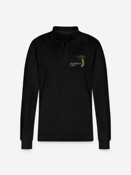 Weihnachtsgurke - Stanley/Stella Unisex Bio-Langarm-Poloshirt Prepster - Schwarz