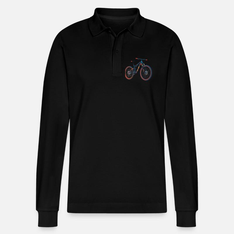 VTT entièrement - Polo à manches longues bio PREPSTER Stanley/Stella Unisexe - noir