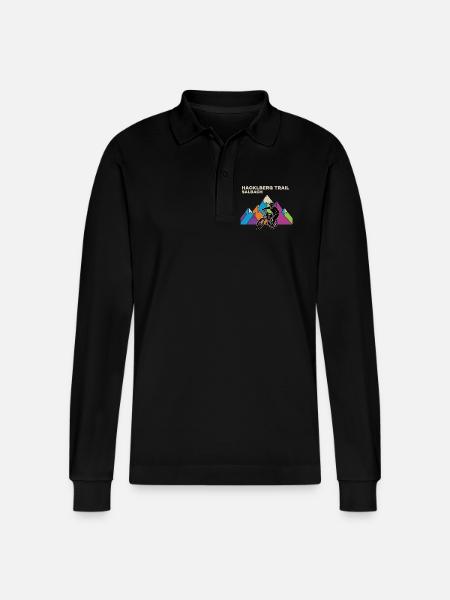 Hacklberg Trail MTB Biker - Stanley/Stella Unisex Bio-Langarm-Poloshirt Prepster - Schwarz