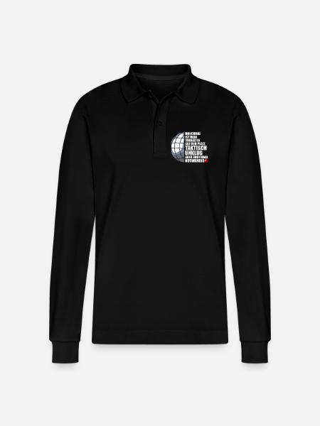 My behaviour Petanque Boule Boule player - Stanley/Stella Organic Unisex Long-Sleeved Polo Shirt Prepster - black
