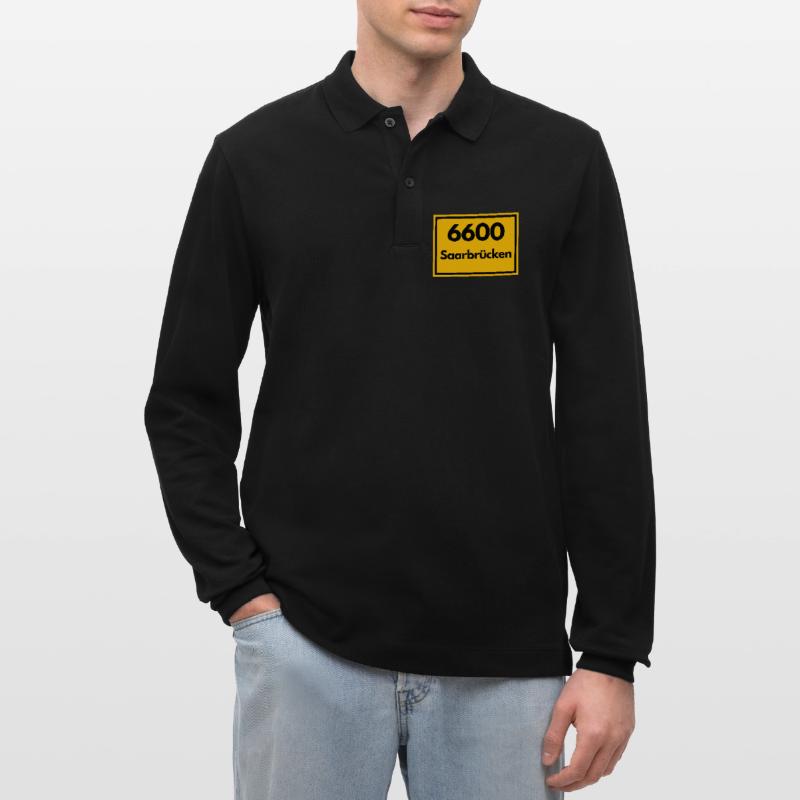 OLD POSTCODE POSTCODE RETRO 6600 SAARBRÜCKEN SAAR Stanley/Stella Organic Unisex Long-Sleeved Polo Shirt Prepster