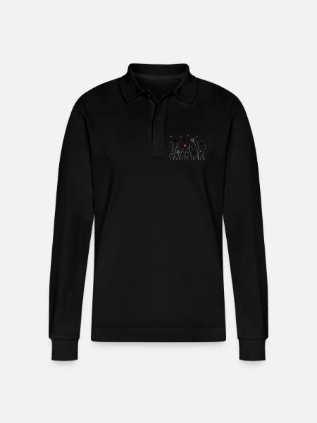 grashalme - Stanley/Stella Organic Unisex Long-Sleeved Polo Shirt Prepster - black