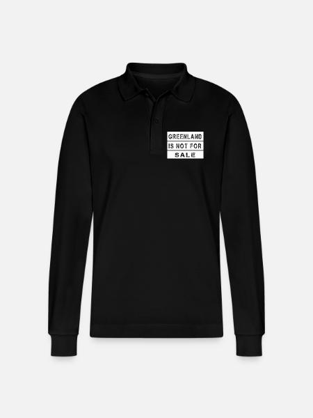 Le Groenland n’est pas à vendre - Polo à manches longues bio PREPSTER Stanley/Stella Unisexe - noir