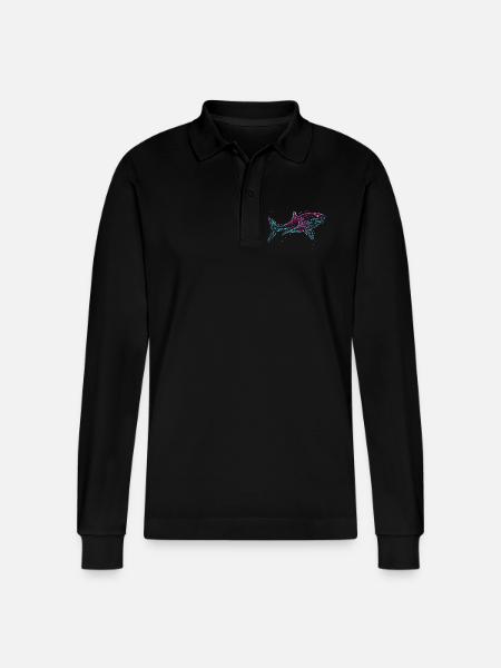 Neo Shark - Polo à manches longues bio PREPSTER Stanley/Stella Unisexe - noir