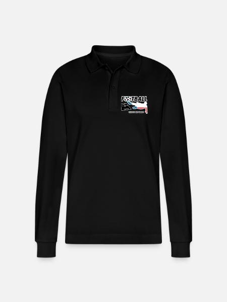Fußball Fieber Tschechien - Stanley/Stella Unisex Bio-Langarm-Poloshirt Prepster - Schwarz