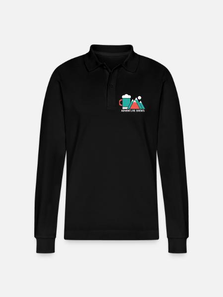 Adventure Brews Wandern Bier - Stanley/Stella Unisex Bio-Langarm-Poloshirt Prepster - Schwarz