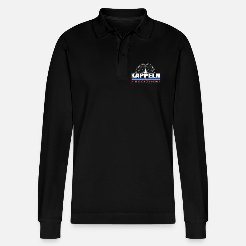 Kappeln - Stanley/Stella Unisex Bio-Langarm-Poloshirt Prepster - Schwarz