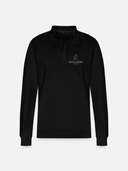 Nietzsche-Zitat: Keine ewigen Fakten - Stanley/Stella Unisex Bio-Langarm-Poloshirt Prepster - Schwarz