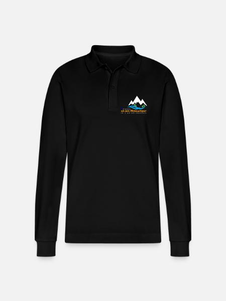Minicamper Bergwanderer Motiv - Stanley/Stella Unisex Bio-Langarm-Poloshirt Prepster - Schwarz