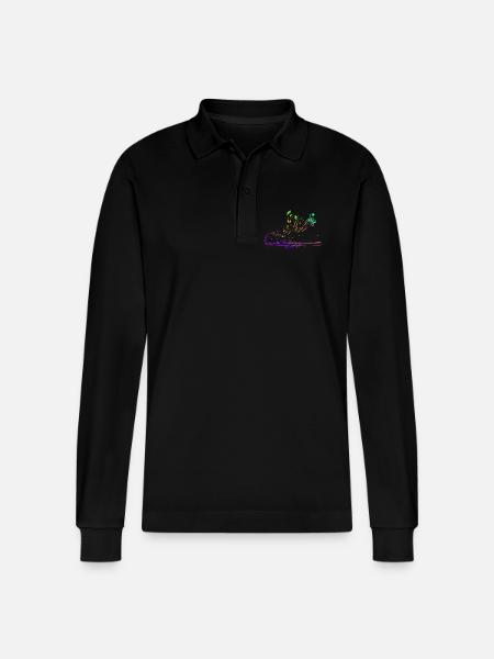  Marimbist Percussion Section Marching Band Pit - Stanley/Stella Organic Unisex Long-Sleeved Polo Shirt Prepster - black