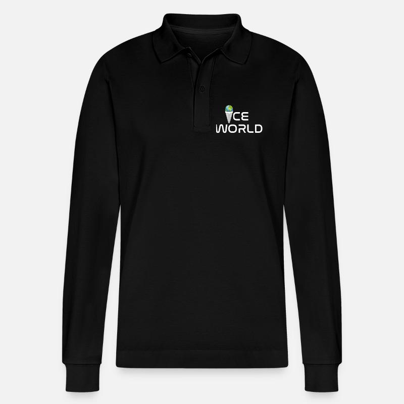 Eiswelt - Stanley/Stella Unisex Bio-Langarm-Poloshirt Prepster - Schwarz