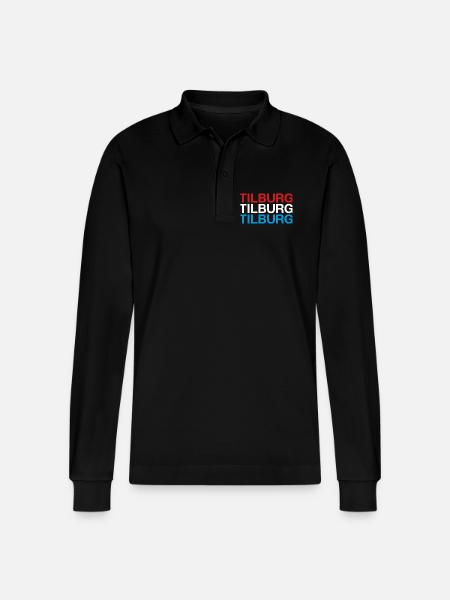 TILBURG Netherlands Netherlands Flag - Stanley/Stella Organic Unisex Long-Sleeved Polo Shirt Prepster - black