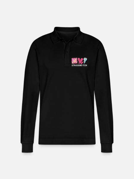 Ultrasonic Technician Ultrasonic Technician - Stanley/Stella Organic Unisex Long-Sleeved Polo Shirt Prepster - black