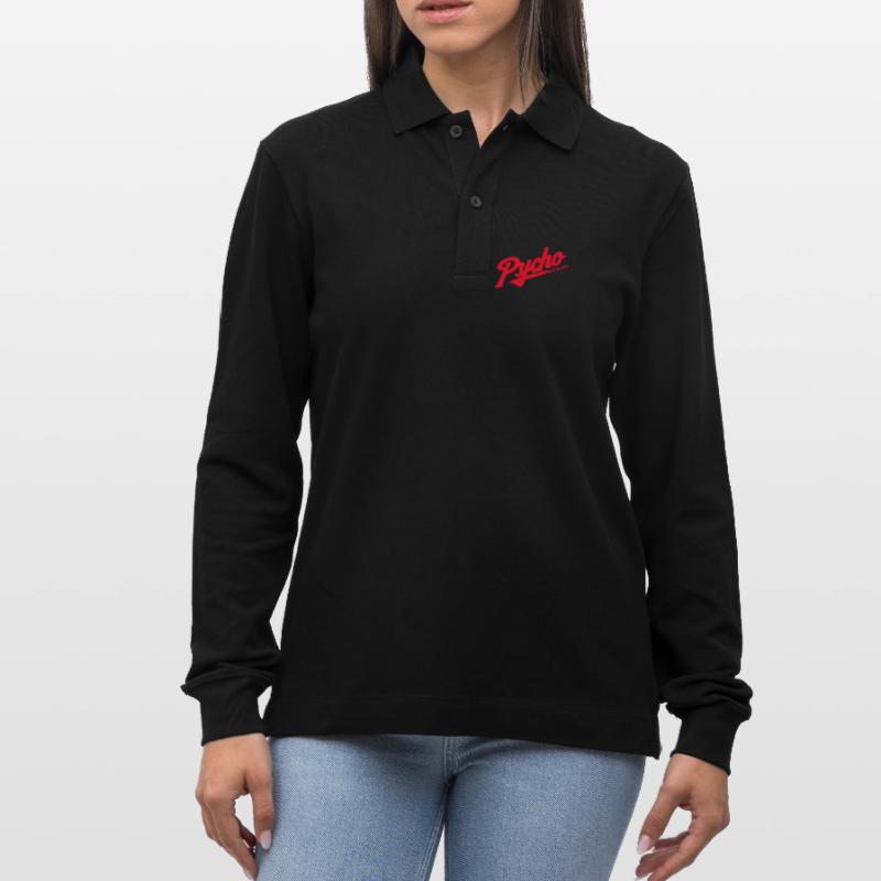 Psycho Retro Script Logo Stanley/Stella Unisex Bio-Langarm-Poloshirt Prepster