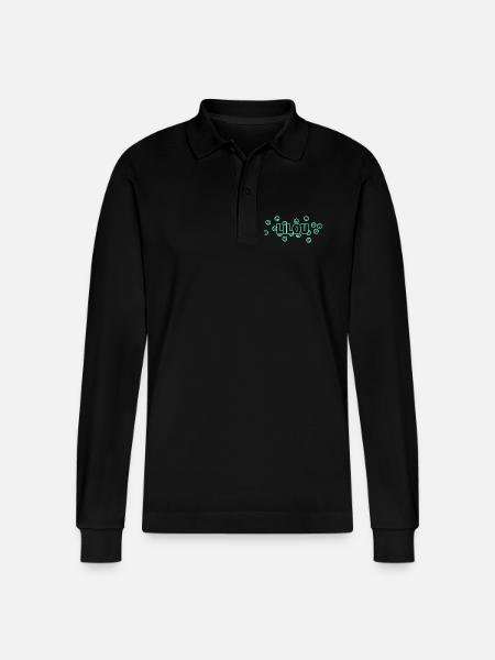 Geschenk für Lilou - Stanley/Stella Unisex Bio-Langarm-Poloshirt Prepster - Schwarz