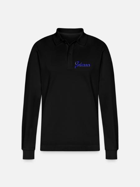 Name Johannes Personalization - Stanley/Stella Organic Unisex Long-Sleeved Polo Shirt Prepster - black