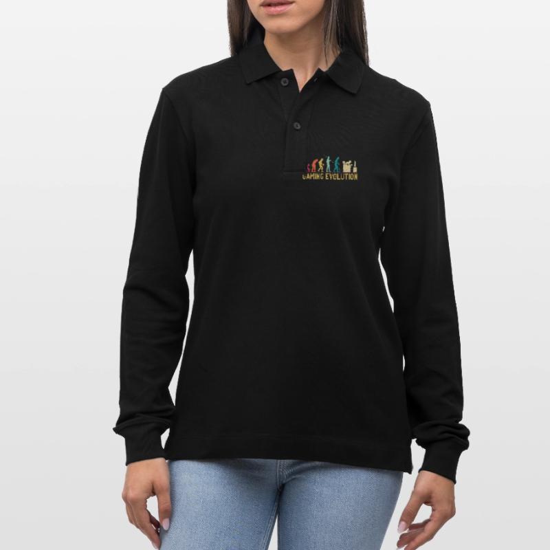 Illustrations de Gaming Evolution Polo à manches longues bio PREPSTER Stanley/Stella Unisexe