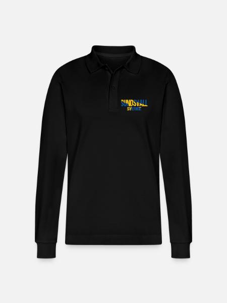 Sundsvall Servige - Stanley/Stella Unisex Bio-Langarm-Poloshirt Prepster - Schwarz