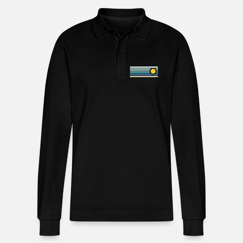 Strand - Stanley/Stella Unisex Bio-Langarm-Poloshirt Prepster - Schwarz