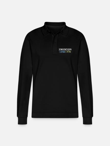 Oldschool Body Beat - Stanley/Stella Organic Unisex Long-Sleeved Polo Shirt Prepster - black