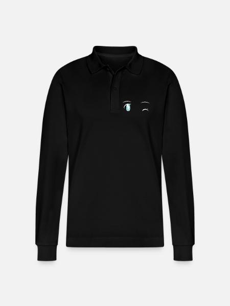 Otakumotive, manga augen - Stanley/Stella Unisex Bio-Langarm-Poloshirt Prepster - Schwarz