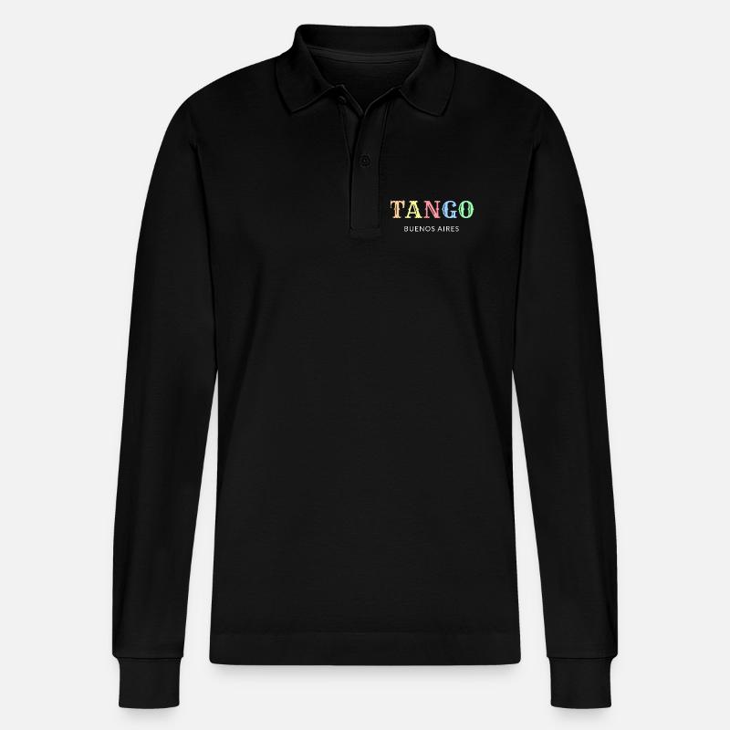 Tango Buenos Aires - Stanley/Stella Unisex Bio-Langarm-Poloshirt Prepster - Schwarz