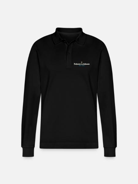 Dahoam is dahoam - Stanley/Stella Organic Unisex Long-Sleeved Polo Shirt Prepster - black